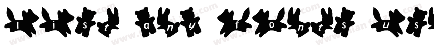 list any fonts used here字体转换